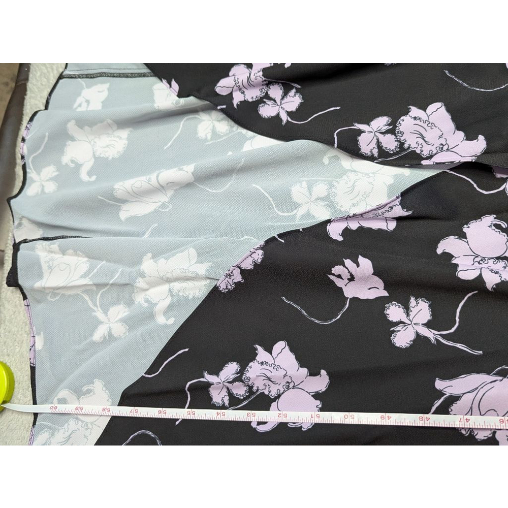 Women's Chelsea28 Black & Purple Floral High Low Dress M Spaghetti Strap - Picture 6 of 11